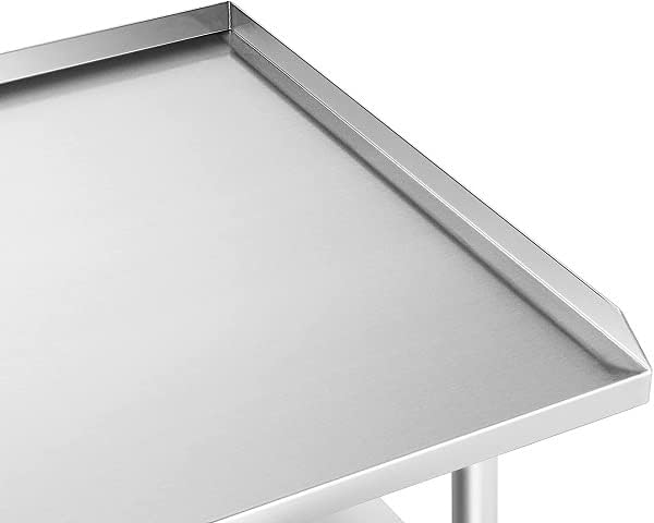 AmGood Commercial Work Table with Backsplash and Sidesplashes | Height: 35" | Stainless Steel Prep Table for Kitchen, Restaurant, Garage, Laundry | NSF (60" Long x 30" Deep)
