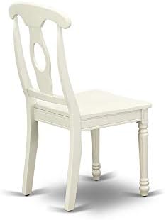 East West Furniture ANKE3-LWH-W 3 Piece Dining Room Table Set Contains a Roun...