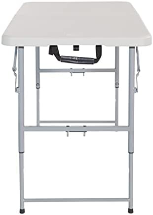Office Star Resin Multipurpose Rectangle Table, 4-Feet Long, Height Adjustabl...