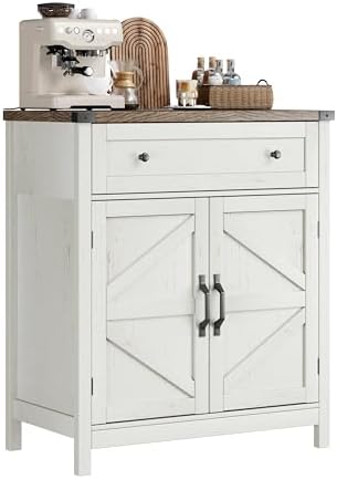 ChooChoo 30" W Coffee Bar Cabinet, Kitchen Storage Cabinet with Drawer