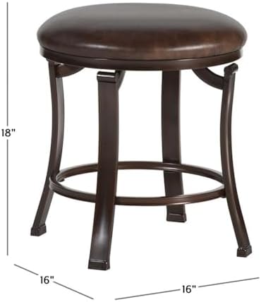 Hillsdale Furniture Hastings Backless Vanity Stool, Antique Brown