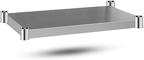 DuraSteel Galvanized Under Shelf for Work Tables - Extra Adjustable Lower Shelf for 30" x 48" Stainless Steel and Wooden Worktables - Fits for use in Restaurant, Warehouse, Home, Kitchen, Garage