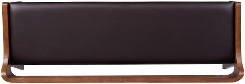 BOWERY HILL Modern Dining Bench, Rubberwood Frame, Chestnut Wire-Brush Finish...