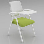 Folding Tablet Arm Chair with Writing Pad Conference Office Training Chair with Armrests for Home Office Blue(Green)
