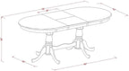 East West Furniture PLAI9-WHI-W 9 Piece Dining Table Set Includes an Oval Dinner Table with Butterfly Leaf and 8 Dining Room Chairs, 42x78 Inch, Buttermilk & Cherry