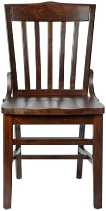 Flash Furniture Hercules Wood School House Back Restaurant Chair, Walnut