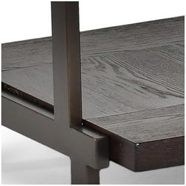 Pemberly Row Contemporary 3-Piece Coffee Table Set, Smoky Brown Finish, Ash V...