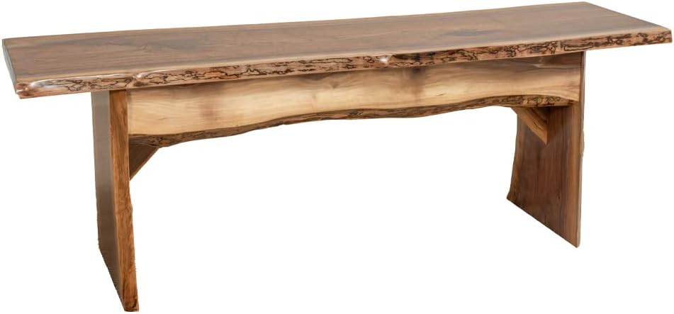Rustic Red Door Co. Live Edge Wood Bench for Dining Table, Entryway, Bedroom,...