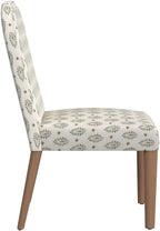 HomePop Rounded Back Upholstered Dining Chair - Sage Paisley Medallion (Single Pack)