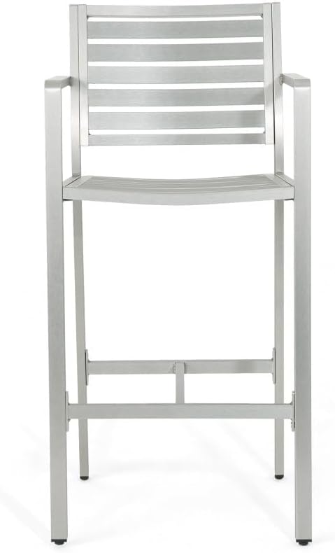 Saiveina Outdoor 29.50" Barstools with Rust-Proof Aluminum Frame, Set of...
