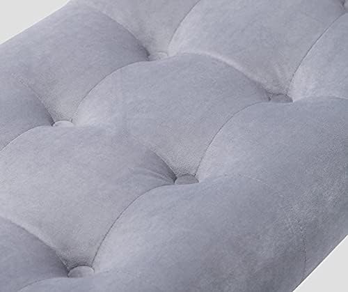 Andeworld Upholstered Tufted Small Cute Bench Ottoman for Entryway Foyer Bath...