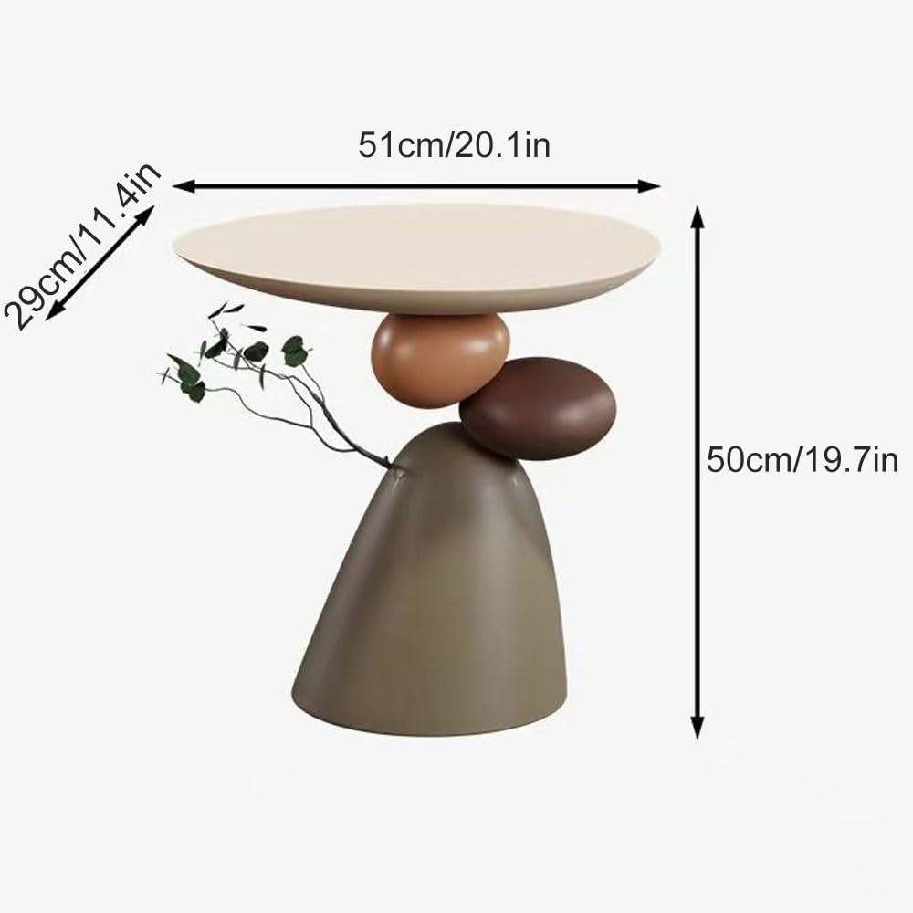 Multifunctional Resin Side Table, Distinctive End Table, Good Luck Coffee Tab...