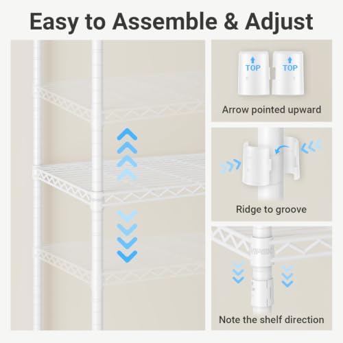 VIPEK U70 White Closet Rack, Extra Large Clothing Rack Max Load 1670 LBS