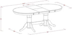 East West Furniture VANO9-OAK-W 9 Piece Kitchen Table Set Includes an Oval Dining Table with Butterfly Leaf and 8 Dining Room Chairs, 40x76 Inch, Oak