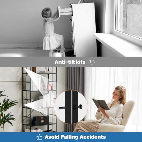 DUMOS 5 Tiers Open Bookshelf, Classic Freestanding Tall Display Shelf