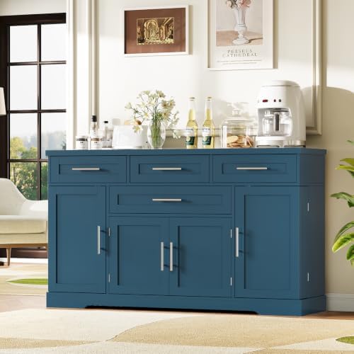 Concho 54" Sideboard Cabinet, Kitchen Buffet Cabinet with Storage, Blue