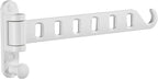 JOOM Wall Mounted Drying Rack, Foldable Clothes Hanger Rack for Laundry Room, Space Saving Wall Mount Clothes Rack, Aluminum Coat Hanger Holder for Closet, Bathroom, White
