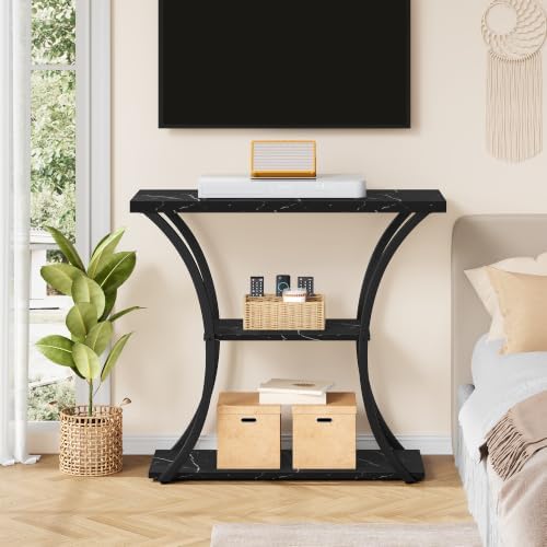 Hoctieon 3 Tier Console Table with Open Wood Shelves, Decorative Entryway Tab...