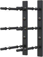 Ultra Wine Racks Wall Mounted Label-Out Wine Racks (1 Foot 2 Deep, Matte Black, 6 Wine Bottles) - Modern Metal Wine Storage, Modular Design for Home Bar, Kitchen, Dining Rooms, & Wine Cellars