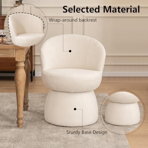Kidol & Shellder Swivel Accent Chair Set of 4 Modern Comfy Swivel Barrel ...