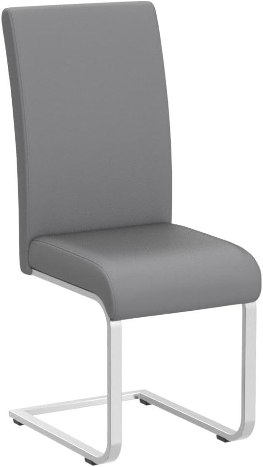 Yaheetech Dining Chairs Set of 2 Modern Faux Leather Upholstered Dining Room ...