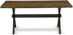 East West Furniture XT677 X-Style Kitchen Dining Table - a Rectangle Wooden Table Top with Stylish Legs, 40x72 Inch, Multi-Color
