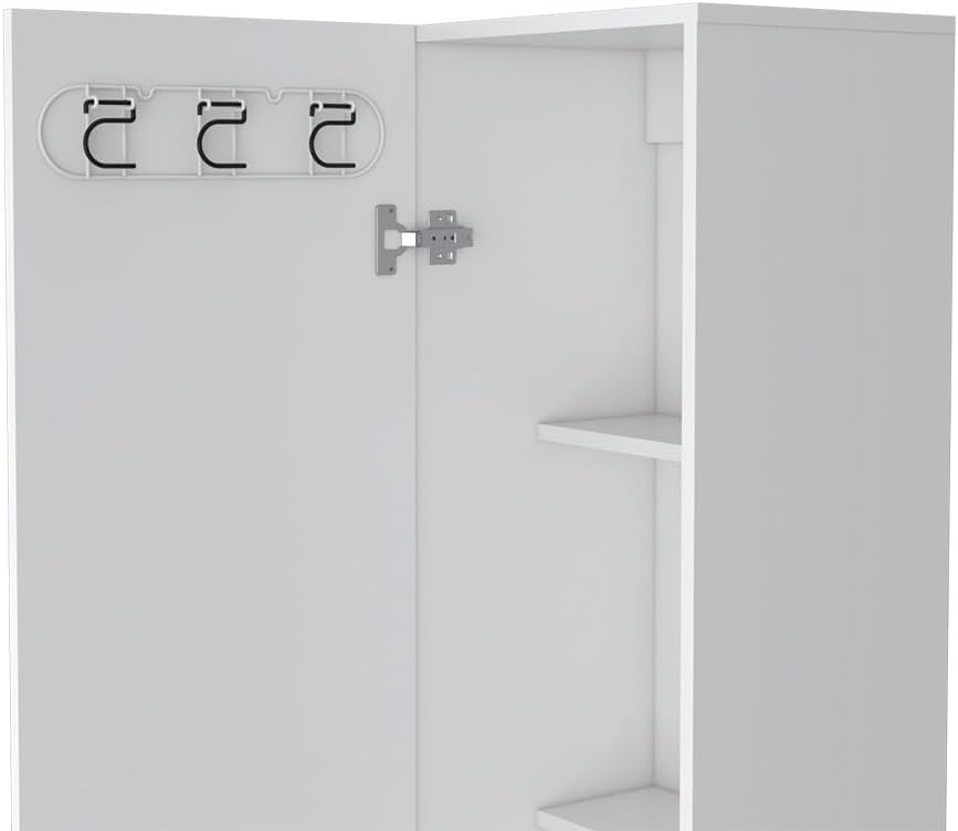 Modern Storage Cabinet, Tall Narrow Locker for Launday Living Room Hallway,fo...