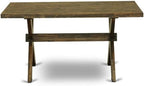 East West Furniture XT776 X-Style Kitchen Dining Table - a Rectangle Wooden Table Top with Stylish Legs, 36x60 Inch, Multi-Color