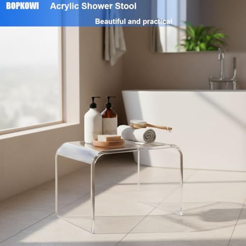 Acrylic Step Stool,Acrylic Stools,Clear Step Stool with Non-Slip for Bathroom...