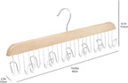 Amazon Basics Wooden Belt Hanger - Natural, 2-Pack