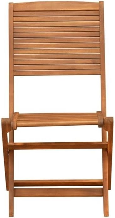 East West Furniture BFMCWNA Fremont Foldable Patio Dining Chairs - Acacia Woo...