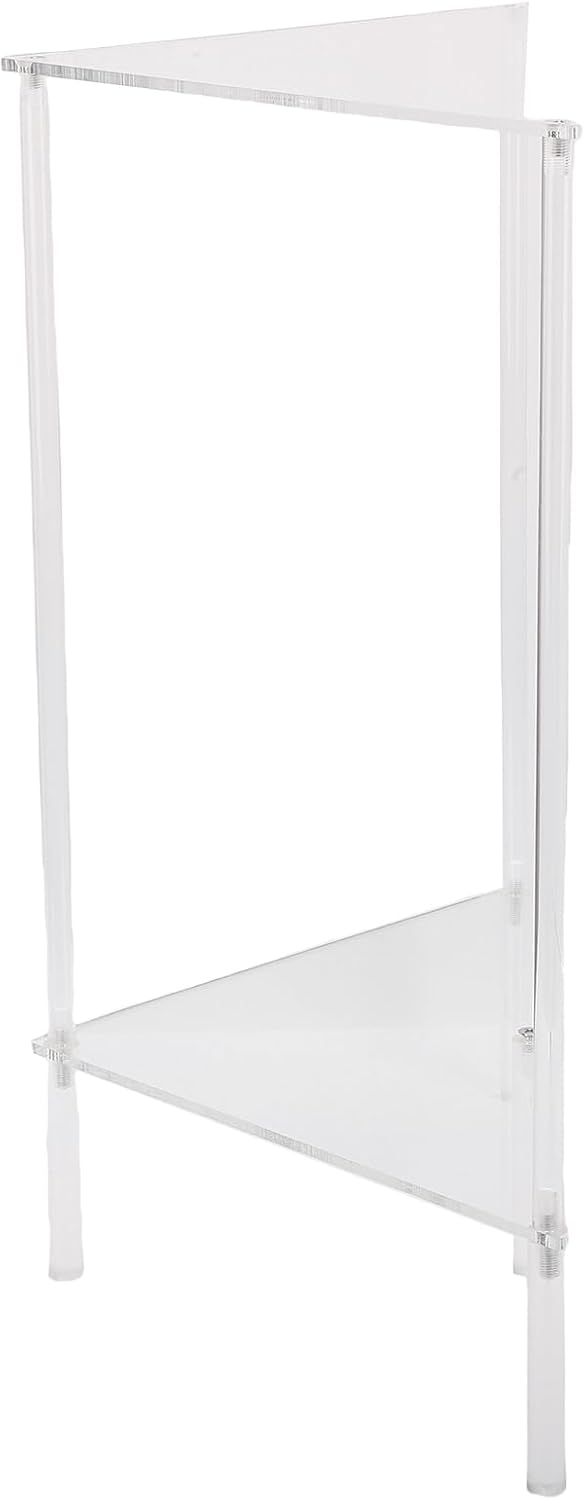 banapoy Acrylic End Table, 2 Tier Clear Corner Side Table, Small Corner Shelf...