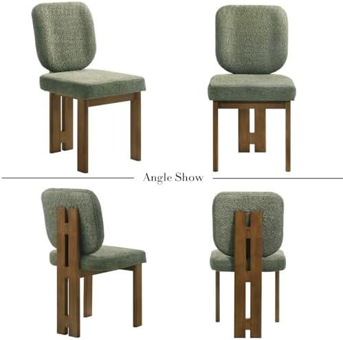 CIMOTA Chenille Dining Chairs Set of 6, Modern Upholstered Side Chairs with W...