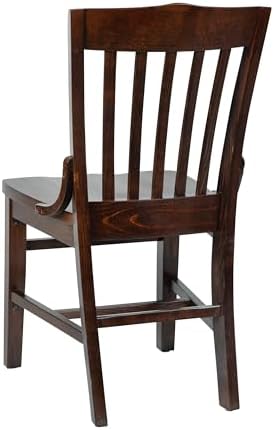 Flash Furniture Hercules Wood School House Back Restaurant Chair, Walnut