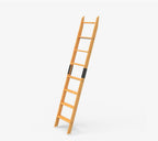 Quite Guide Library Ladder Kit Wooden Ladder 8 Foot 9 Foot 10 Foot Red Oak Unassembled (8 Foot)