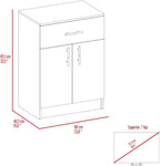 33" H Kitchen Pantry, Storage Cabinet with 1 Drawer, 2 Interior Shelves, 2 Doors, Easy to Maintain, for Dining Room