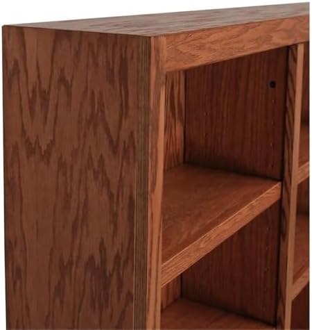 BOWERY HILL Traditional 84" Tall 18-Bookshelf Triple Wide Wood Bookcase ...