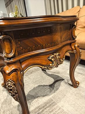 Vintage Walnut Accent Side Table for Living Room