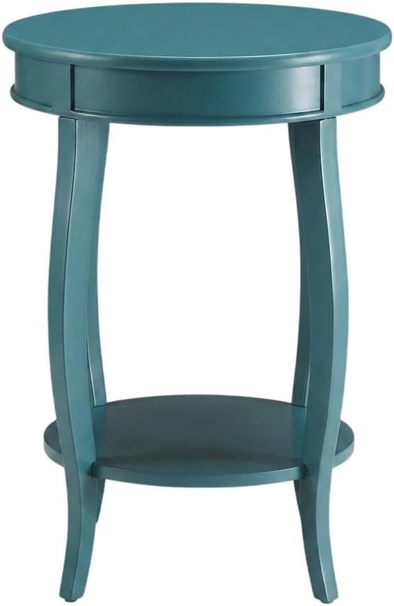Furnifact Teal, Accent Side Table, Wood Engineered Wood Construction, Durable...