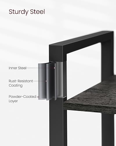 VASAGLE 5 Tier Bookshelf, Free Standing Bookcase Storage Organizer