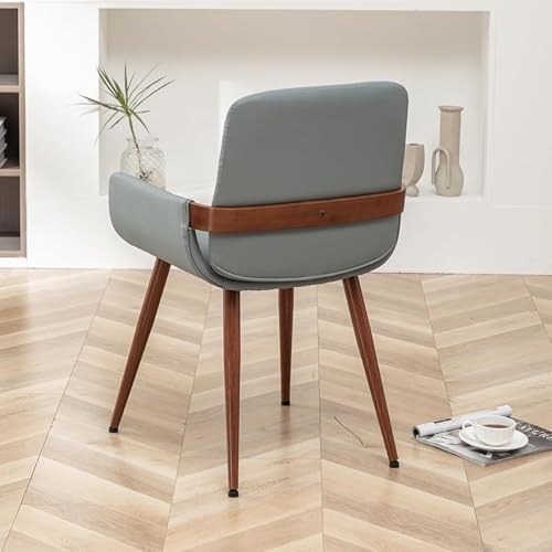 LUNLING Mid Century Modern Faux Leather Dining Room Chairs,Upholstered Seat M...