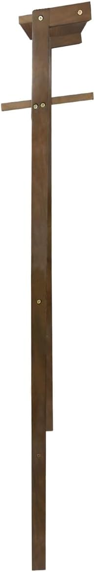 Space Saving 100% Solid Wood 6-Tier Blanket Ladder with Two Storage Shelves - Walnut