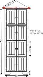 Mid-Century 4-Tier Pantry Storage Cabinet, Corner Cabinet and Adjustable Shelves, for Bathroom Living Room Kitchen,for Kitchen Home