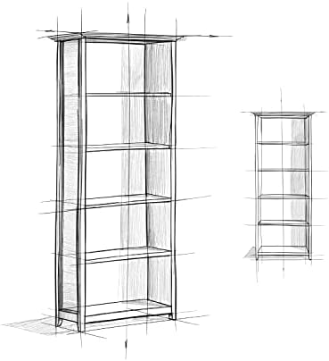 SIMPLIHOME Amherst 70" Tall Solid Wood 5-Shelf Bookcase in Brown