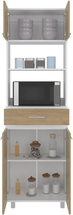 Pantry Cabinet with Storage Drawer, Microwave Locker for Kitchen Hallway, Modern Storage Solution,for Kitchen Home