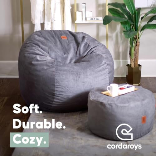 CordaRoy's Chenille Bean Bag Chair, Convertible Chair Folds from Bean Bag...