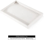 Necklace Storage Tray, Velvet Bracelet Display, Premium Jewelry Organizers,Luxury Bracelet Organizer,White Necklace Display