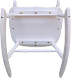 Rosebery Kids Solid para Wood and Veneers Rocker, Linen White Finish, 27.75" H x 22" W x 20" D, Durable Construction, Ready to Assemble, Children's Rocking Chair for Bedroom or Playroom