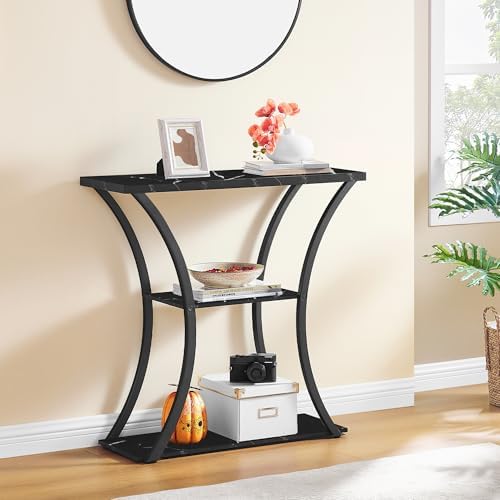 Hoctieon 3 Tier Console Table with Open Wood Shelves, Decorative Entryway Tab...