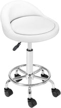 BAKAJI Ergonomic Faux Leather Stool - Minimalist Design